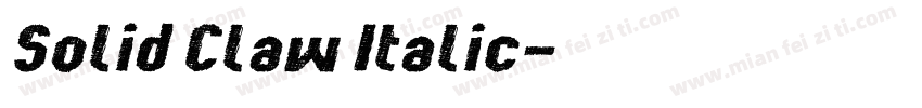 Solid Claw Italic字体转换